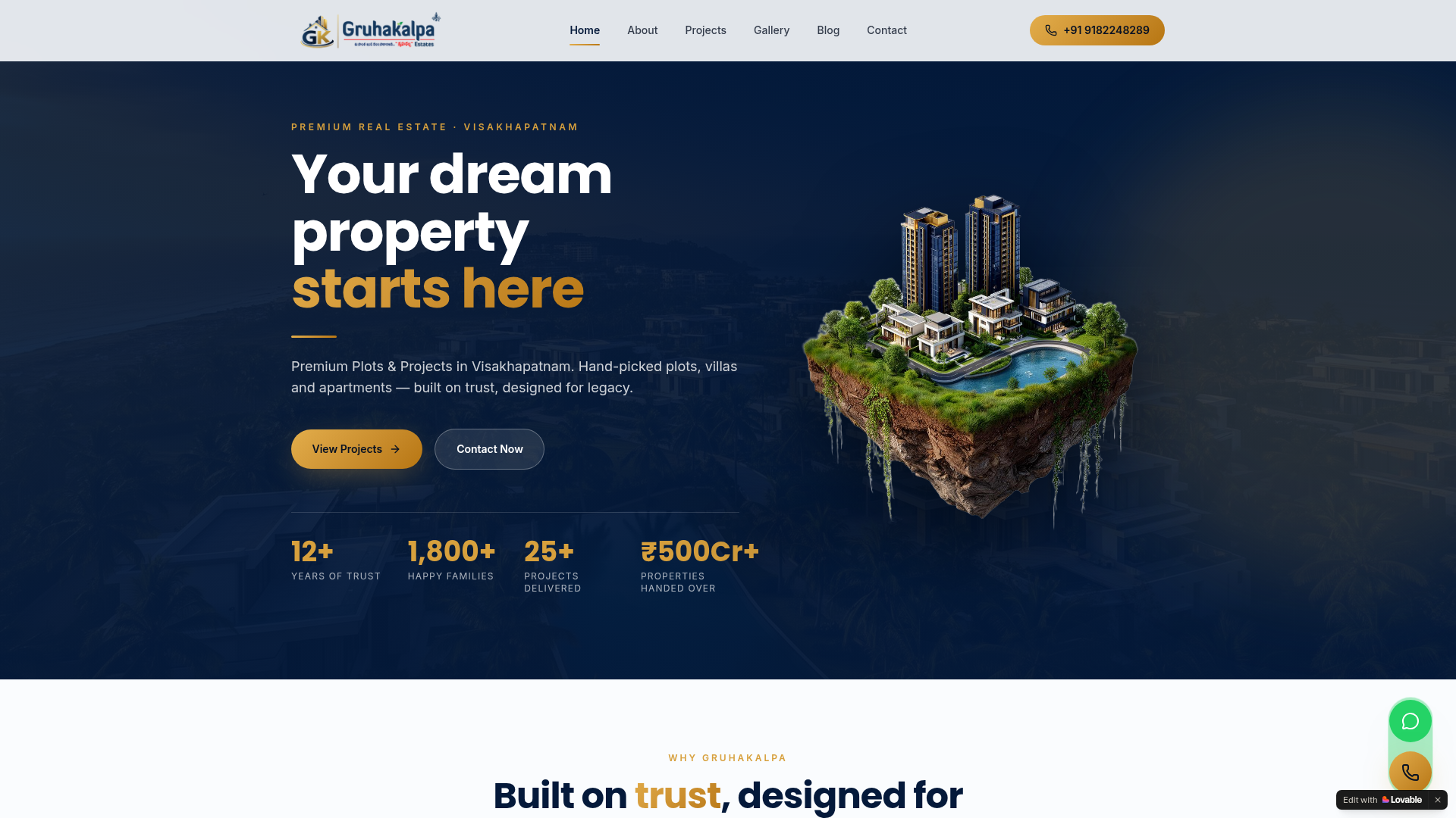 Gruhakalpa Estates website